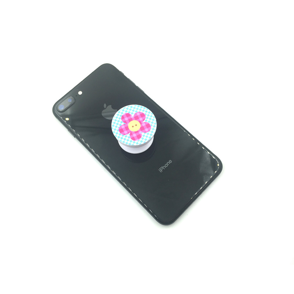 Custom Logo Round Collapsible Grip Expanding Cell Phone Socket Holder