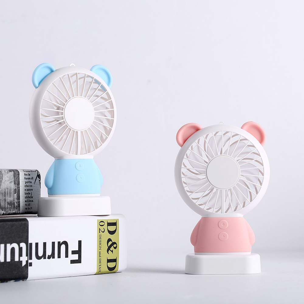 Handheld Fan Damo Bear Cute Mini Thin Cooling Cartoon Fan