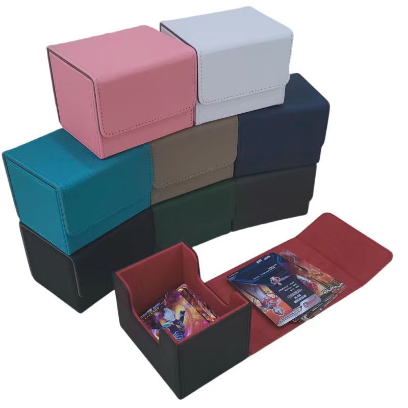 Hot Sell Large Size Flap Storage Game Cards Case Business Card Collection Box Leather Tarot TCG YUGIOH Deck Box