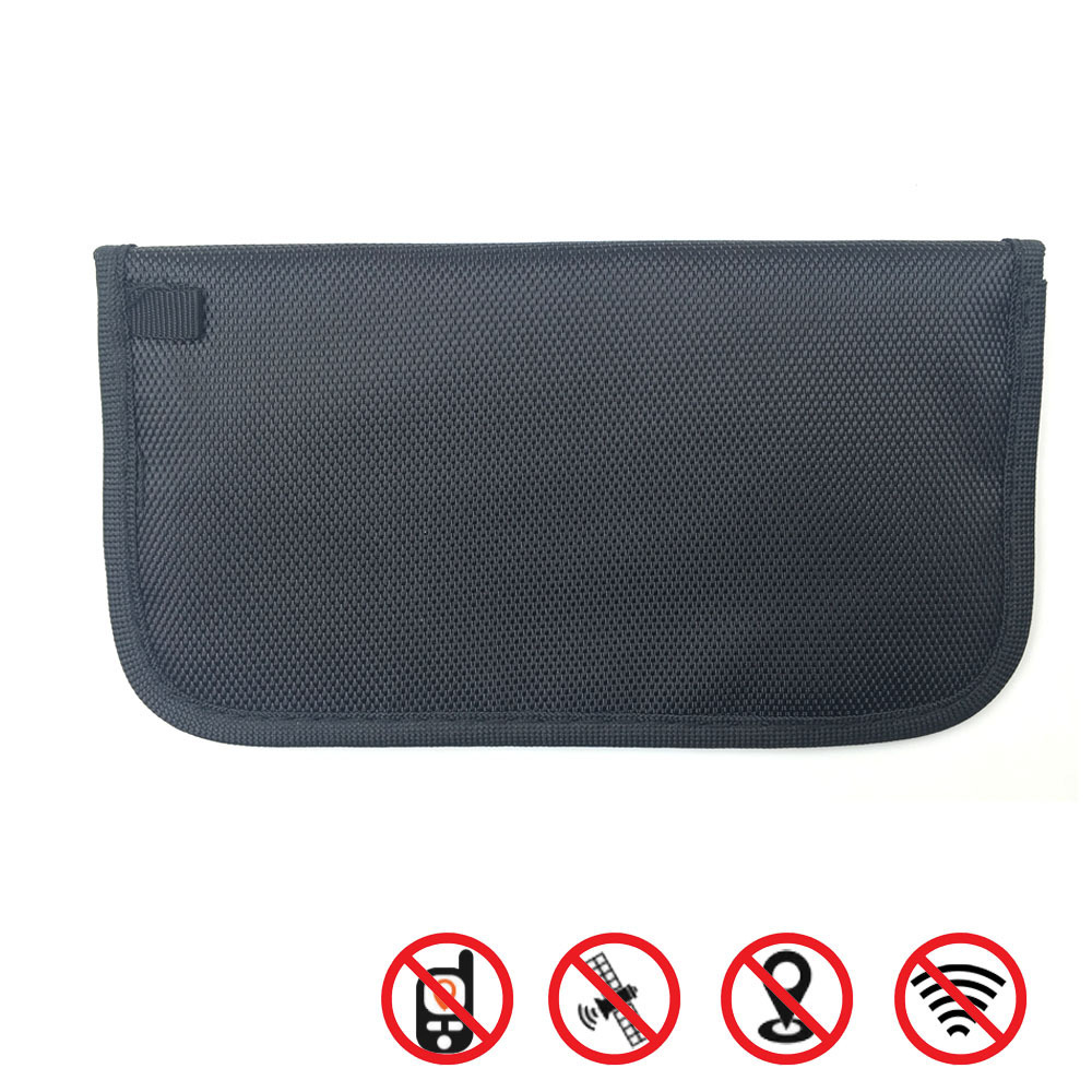 2 Pockets Wallet Case EMF shielding Bag Jammer Signal Blocker Phone for Smartphone CarFOB Car Key Credit Card