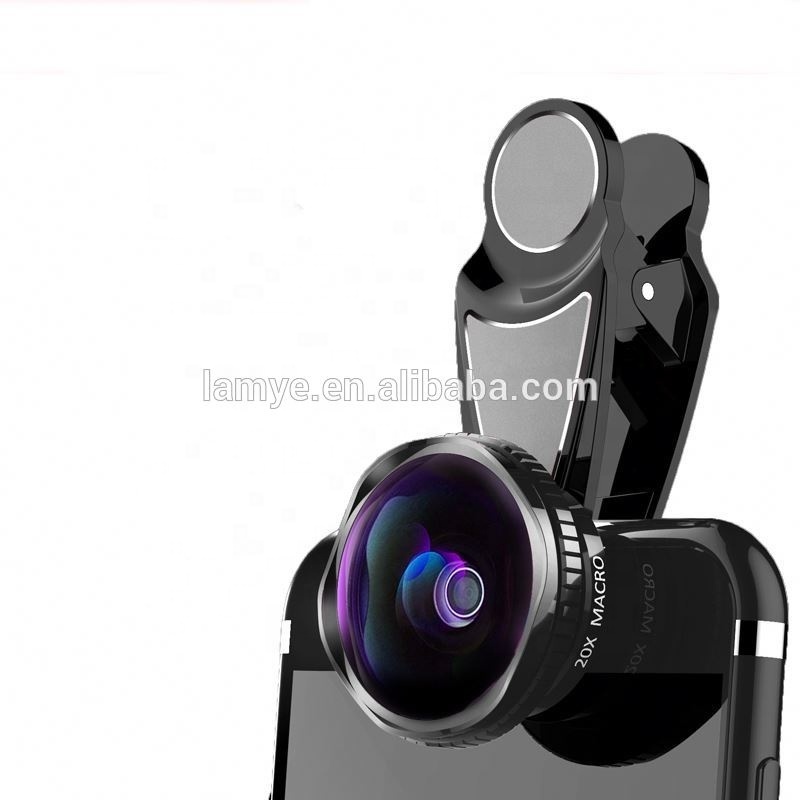 Top Seller Extra Clips Mobile Phone Camera Lens Macro 0.67x Wide Angle 180 Degree Fish Eye Lens