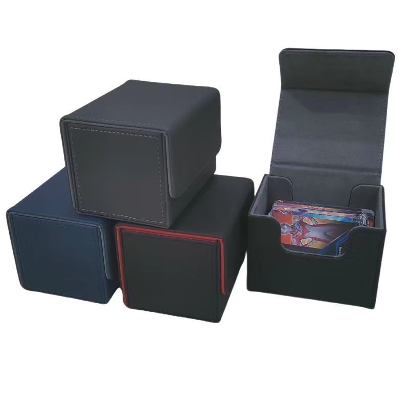 Hot Sell Large Size Flap Storage Game Cards Case Business Card Collection Box Leather Tarot TCG YUGIOH Deck Box