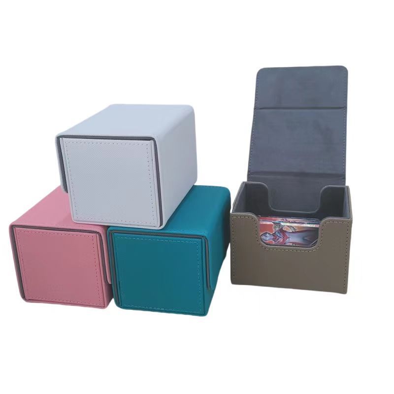 Hot Sell Large Size Flap Storage Game Cards Case Business Card Collection Box Leather Tarot TCG YUGIOH Deck Box