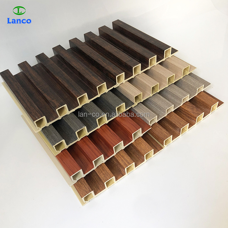 Indoor Decor Wood Plastic Composite PVC Coating Cladding Fluted Wall Board Interior WPC Wall Panel