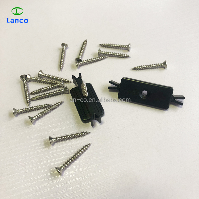 Plastic Clips with Screws of WPC Decking Installation Accessories is high quality floor accessories for fix and hidden fastener