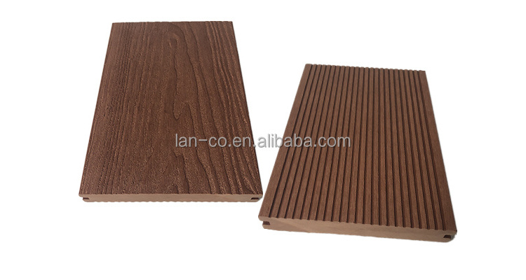 Exterior wpc embossed plank decking is solid 3d wood plastic composite decking patio flooring