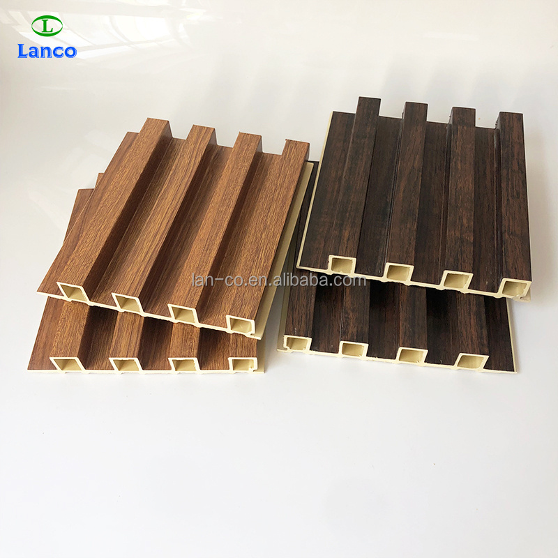 Indoor Decor Wood Plastic Composite PVC Coating Cladding Fluted Wall Board Interior WPC Wall Panel