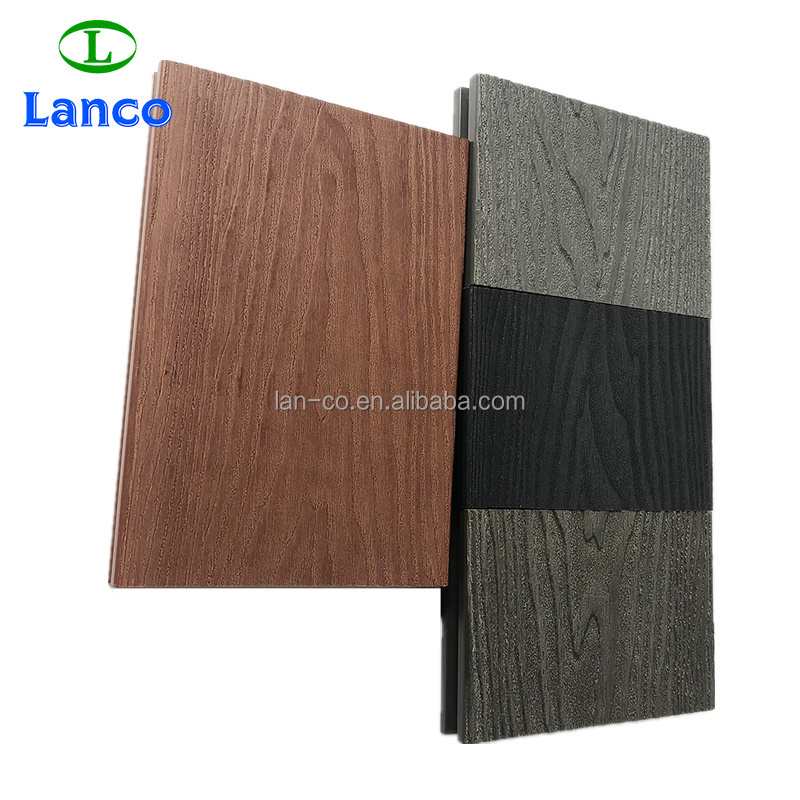 Exterior wpc embossed plank decking is solid 3d wood plastic composite decking patio flooring