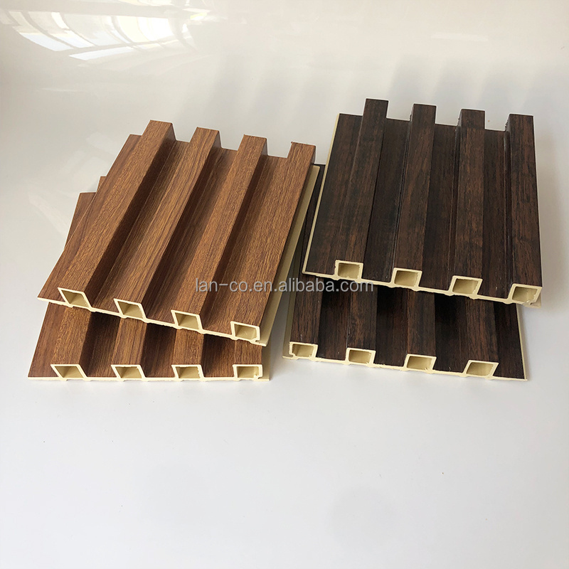 Indoor Decor Wood Plastic Composite PVC Coating Cladding Fluted Wall Board Interior WPC Wall Panel