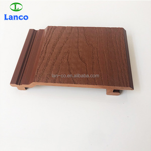 exterior solid plastic composite wall cladding with deeply 3D embossed wood grain is wpc outdoor wall panel for external wall