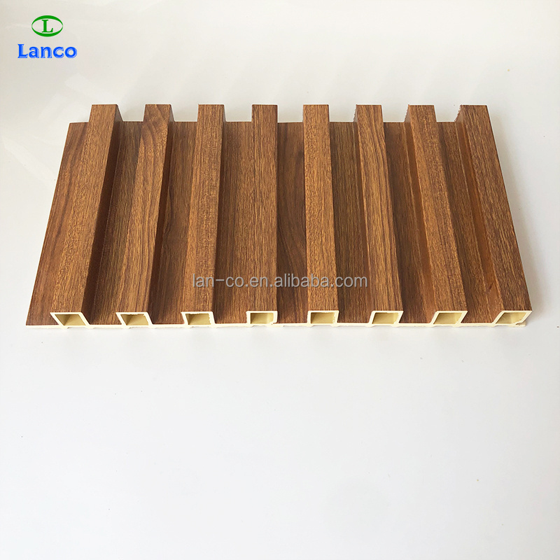 Indoor Decor Wood Plastic Composite PVC Coating Cladding Fluted Wall Board Interior WPC Wall Panel