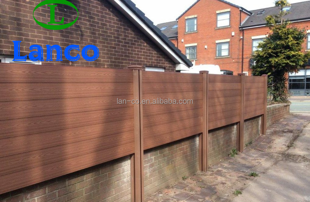 Top quality Outdoor Eco-friendly WPC fence board composite fence panels