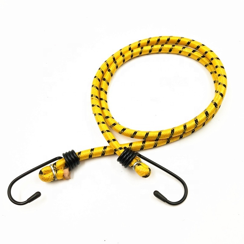 Available In Multiple Colors Round Elastic Rubber Flexible Luggage Rope With Hook