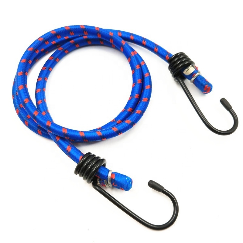 Available In Multiple Colors Round Elastic Rubber Flexible Luggage Rope With Hook