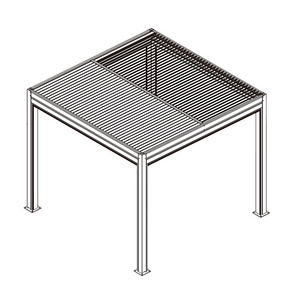 Waterproof roof  Louver Roof System Kits Outdoor Gazebo Garden Bioclimatic Aluminium Pergola