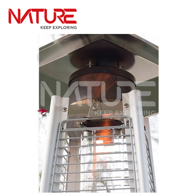 Hot Sell Glass Tube Pyramid Outdoor Tabletop Patio Gas Heater Garden Gas Flame Heater