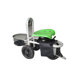 garden tool cart Work Seat On Wheels With Bucket Basket