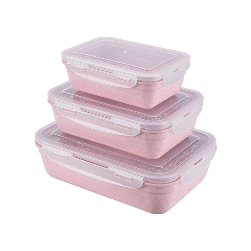 PP Microwave Thermal Insulated Square Lunch Box With Locking Lids