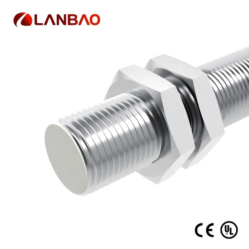 LANBAO M12 metal position sensors long distance inductive proximity sensor switch CE dc 4mm 8mm distance with 4 pins connector