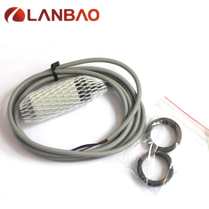 Lanbao Plastic M30 Through Beam Optical Photocell Sensor Switch 20m Pnp No Position Detection Sensor