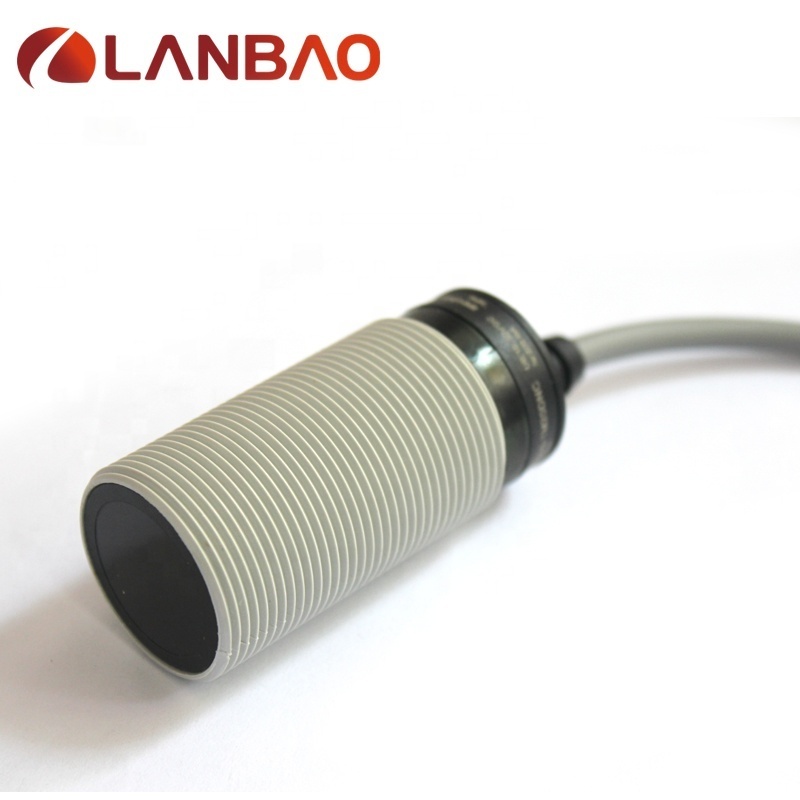 Lanbao Plastic M30 Through Beam Optical Photocell Sensor Switch 20m Pnp No Position Detection Sensor