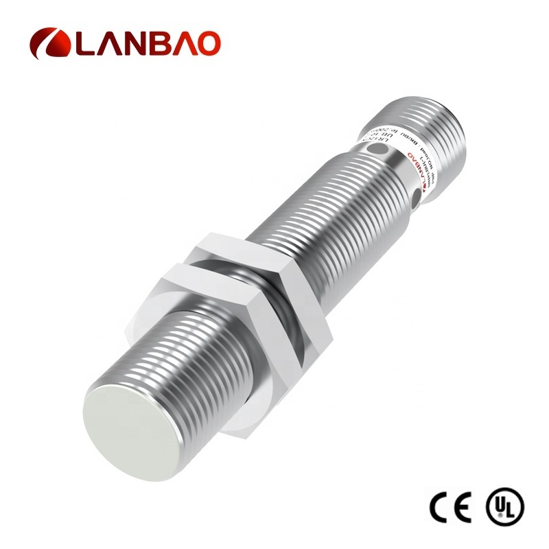 LANBAO M12 metal position sensors long distance inductive proximity sensor switch CE dc 4mm 8mm distance with 4 pins connector