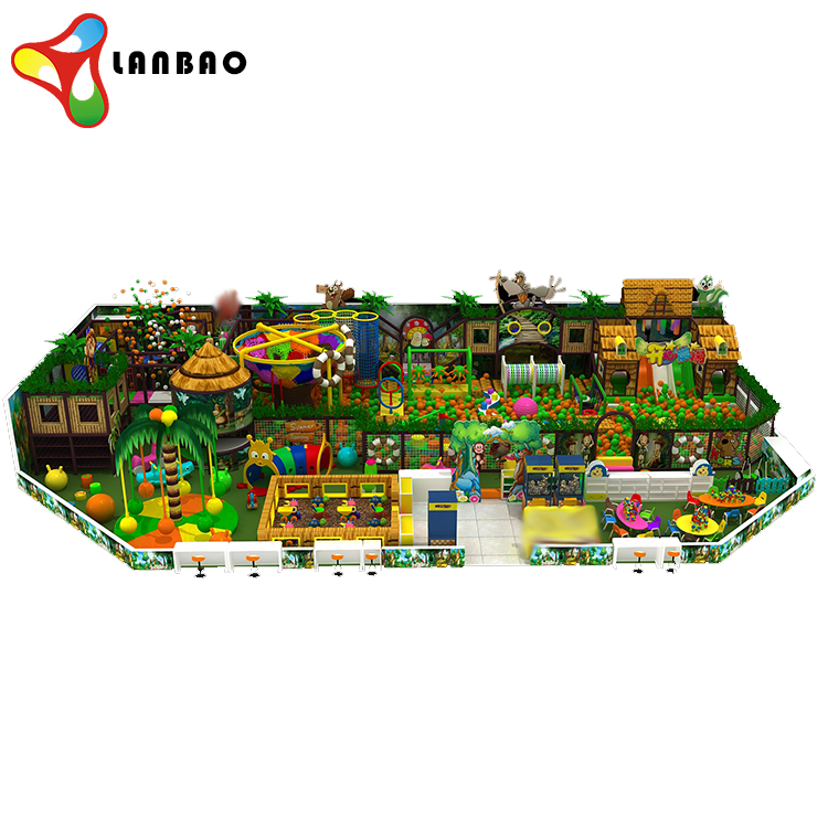 Supplier Kids Jungle Theme Soft Covering PVC kids indoor playground equipment commercial