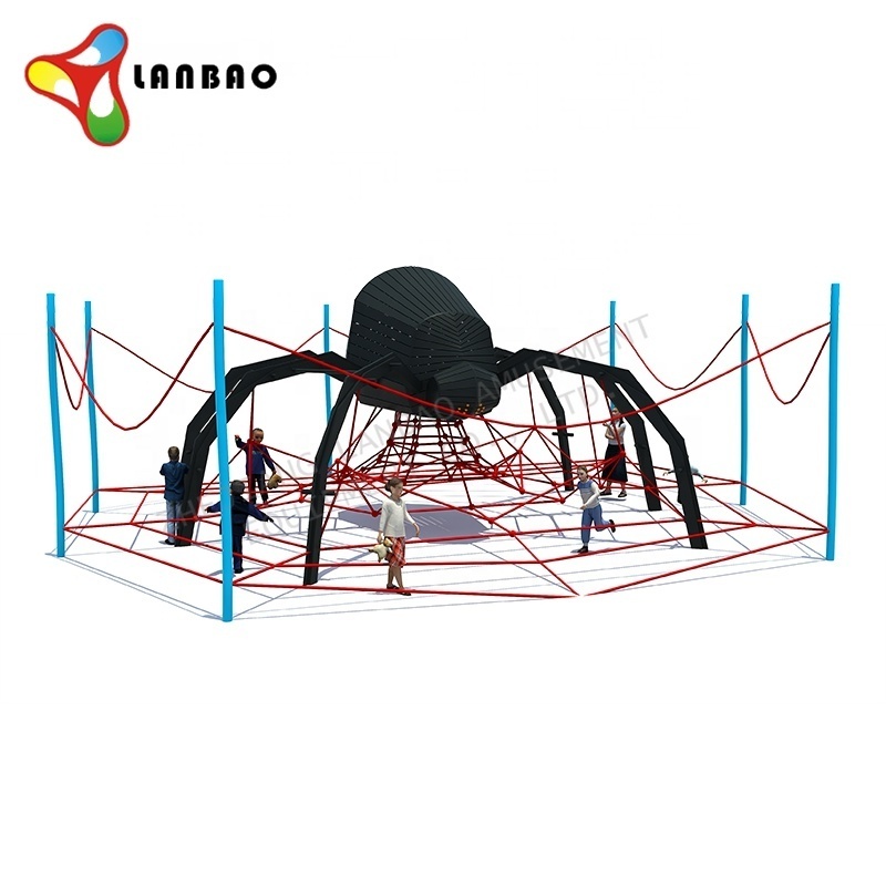 Customized Amusement park kids physical sense balance training wooden swing outdoor children adventure park playground