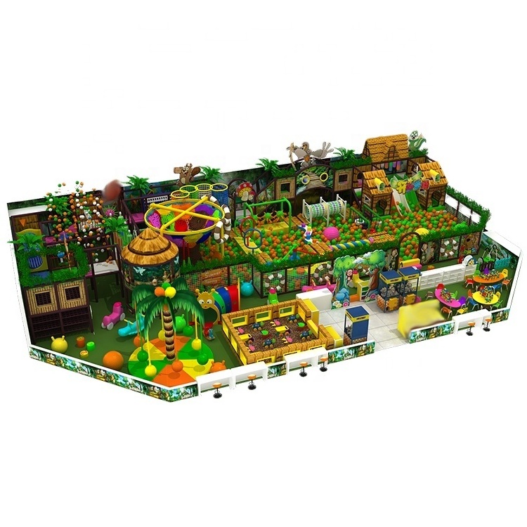 Supplier Kids Jungle Theme Soft Covering PVC kids indoor playground equipment commercial