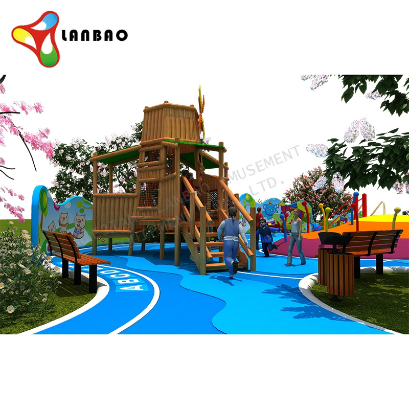 Wholesale Large adventure park swing spring horse amusement outdoor playground equipment with slides