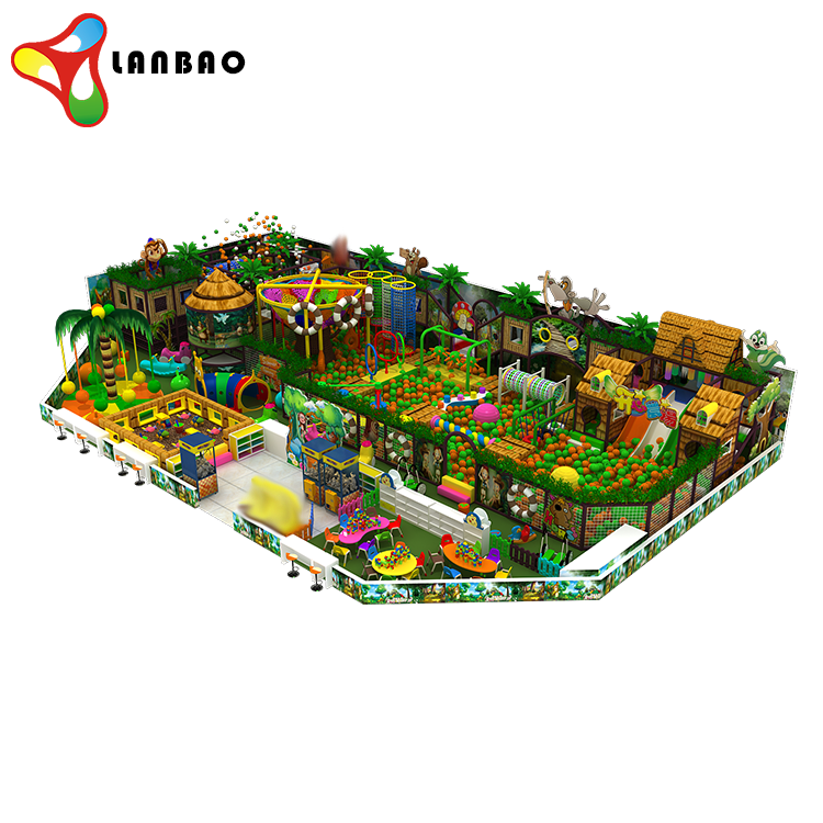 Supplier Kids Jungle Theme Soft Covering PVC kids indoor playground equipment commercial