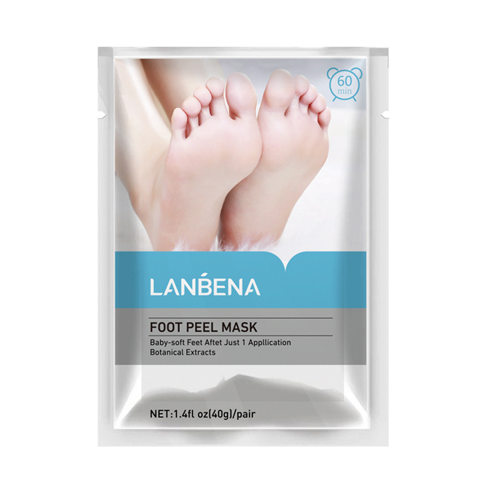 LANBENA private label exfoliating moisturizing foot peel mask remove dead skin nourishing