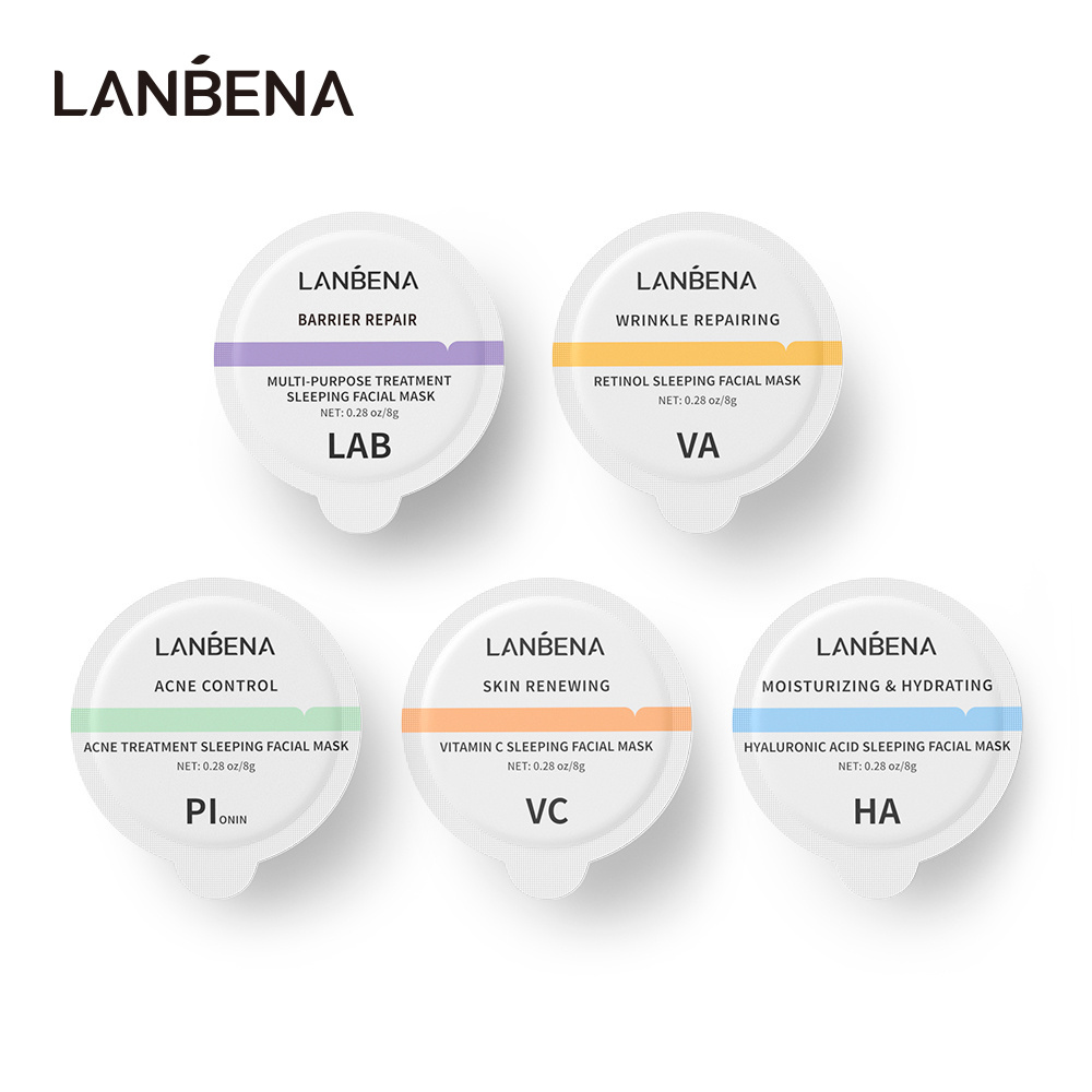 LANBENA Sleeping Facial Mask Vitamin C Whitening Retinol Anti Aging Acne Removal Moisturizing Face Mask