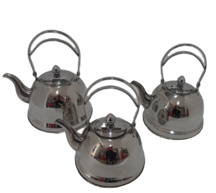 New Design Silver Polish 1.5L Stainless Steel Whistling Kettle Camping Cookware Teapots