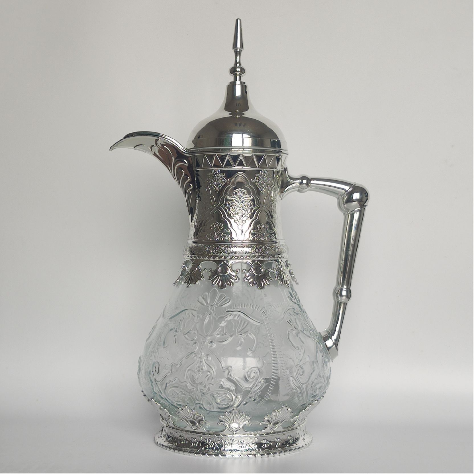 Arabic-style Decorative Pattern Coffee Kettle Party Large Capacity Coffee Pot Portable Hand-held Glass Tea Pot