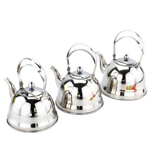 New Design Silver Polish 1.5L Stainless Steel Whistling Kettle Camping Cookware Teapots