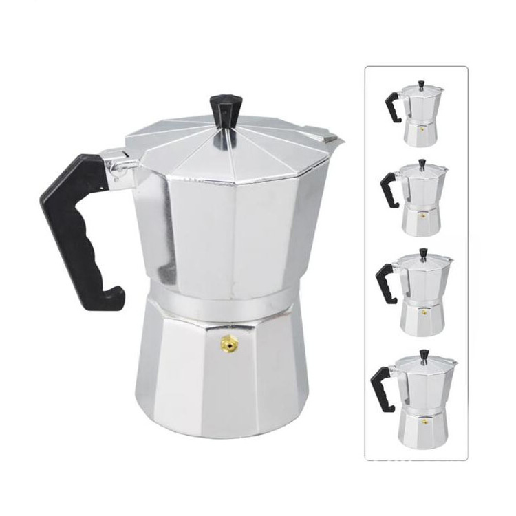 Classic Portable Home Use 1/2/3/6/9/12 Cups Aluminum Moka Espresso Coffee Pots