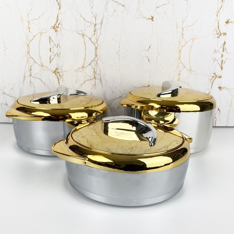 Different process customized prices Luxury 3 Pcs/Set Insulated Stainless Steel Hot Pot Food Warmers Casserole Container