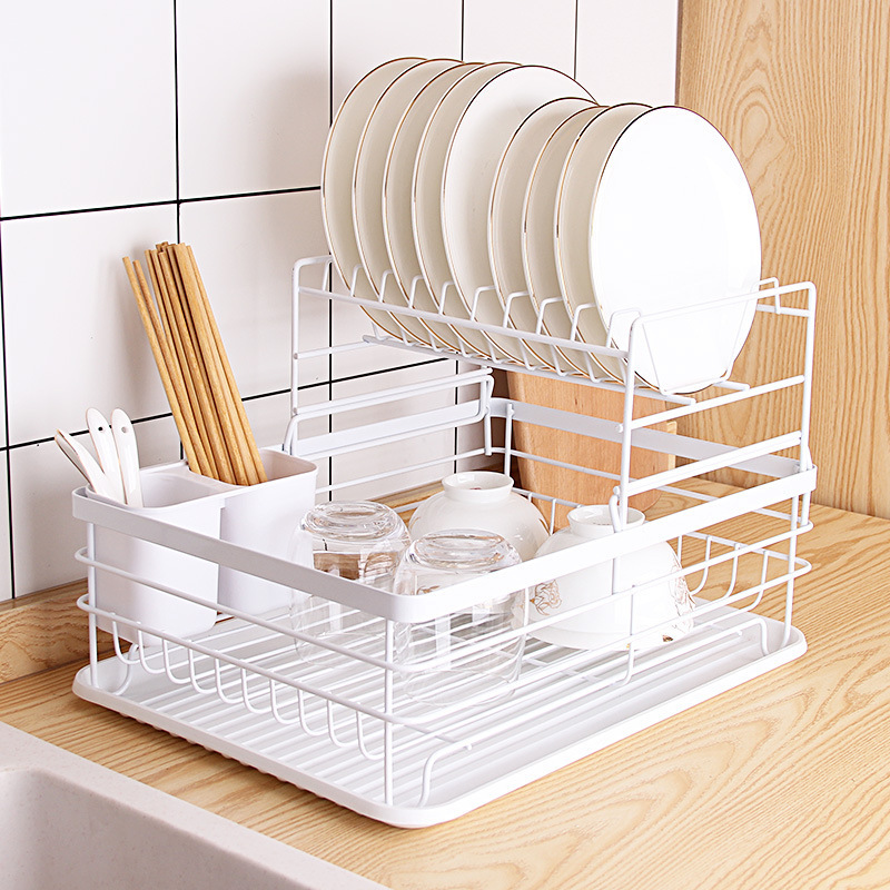 Household iron art kitchen storage shelf drain rack