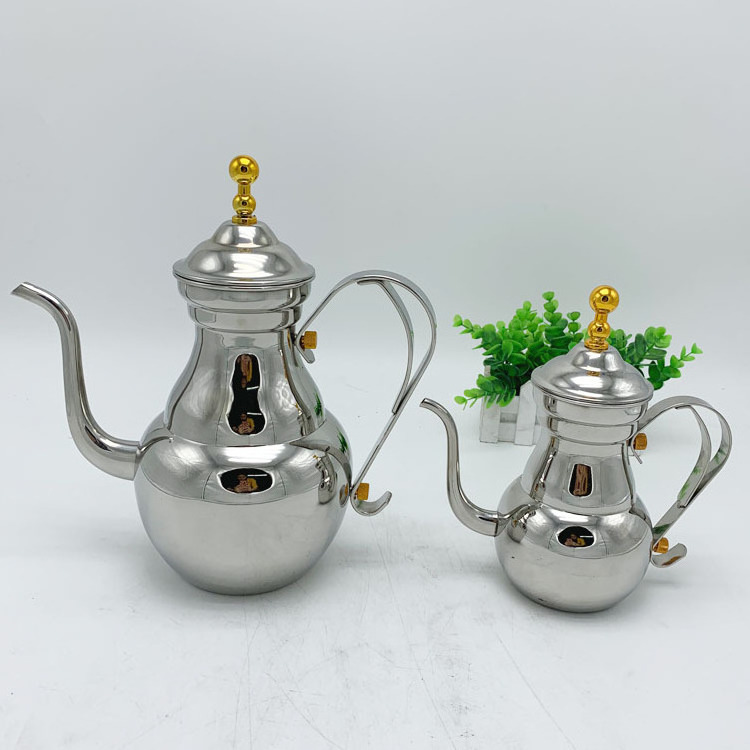 Gold Royal Stainless Steel Flower Tea Cup with Strainer Kettle Suitable on Induction Cooker