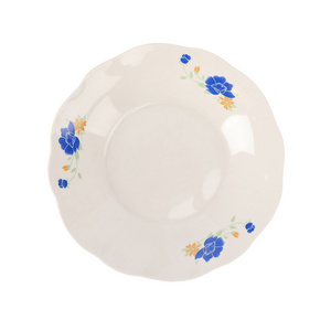 8" Ceramic Deep Soup Dinner Ware Plates with Customized Flower Decal