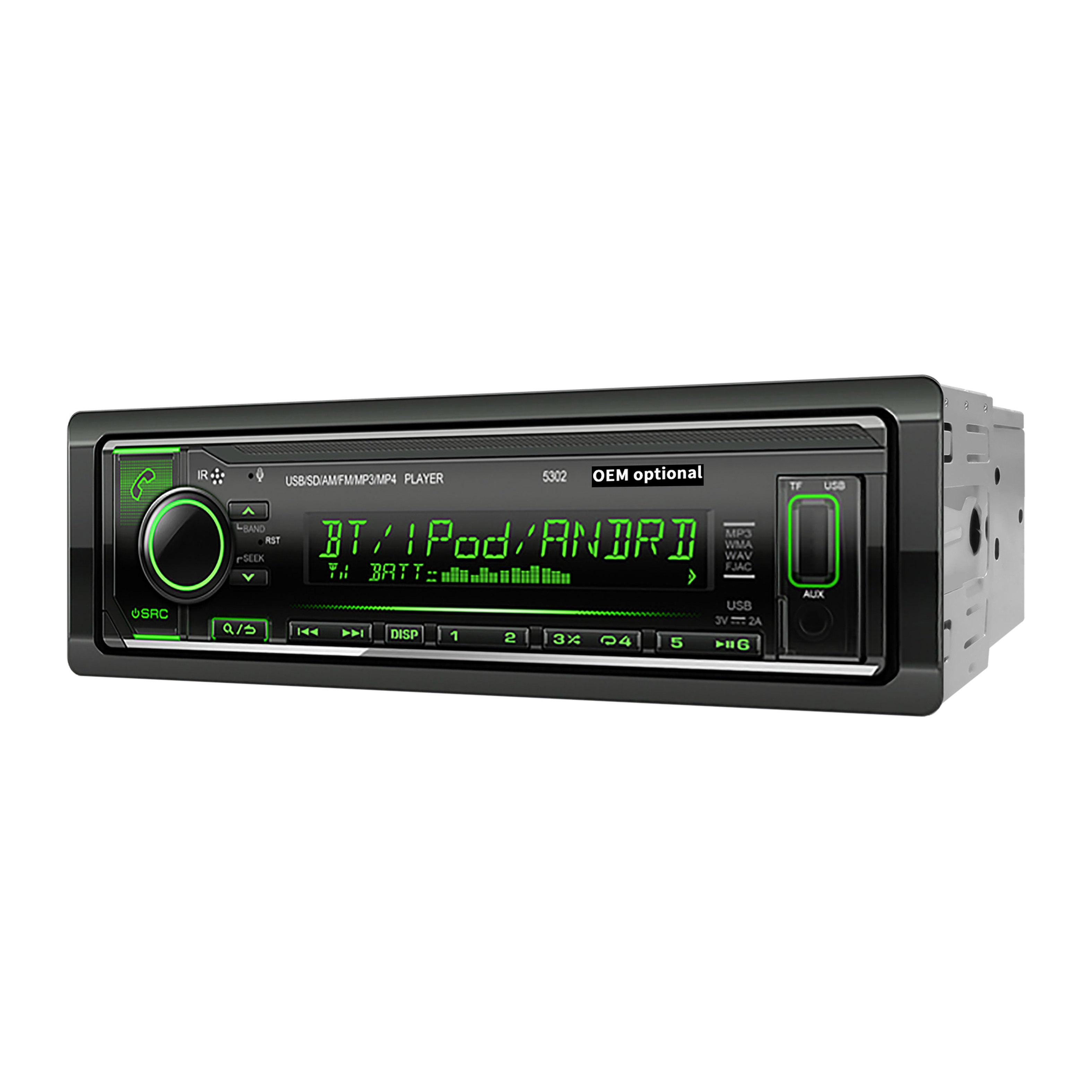 Professional subwoofer car sound receiver player high sound car amplifIer radio with DSP usb sd have handsfree