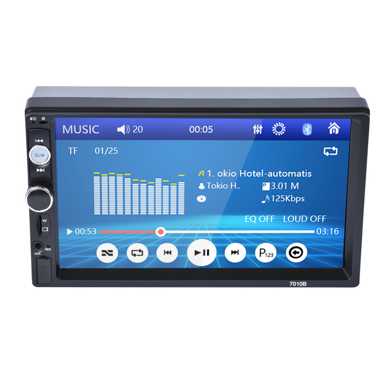 7010B autoradio 2 din 7 inch LCD Touch screen car radio player auto audio BT multiple Languages support Rear View Camera