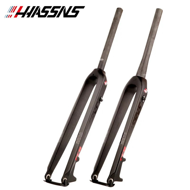 HASSNS MTB Fork Carbon 26 27 5 29er Bicycle Framework Mountain Bike Disc Rigid 29 Front Fork Tapered Straight Lightweight