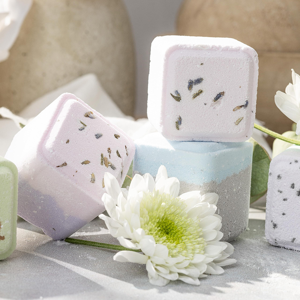 Wholesale Fancy Natural Organic Shower Steamers Aromatherapy With Essential Oils Steamer Tablets Cubes