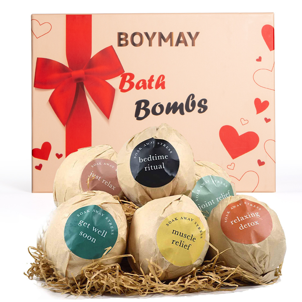 OEM Factory Customized Wholesale 100% Natural Ingredients Bubble Bath Bombs for Women Gift Set 12 Pcs Bathbombs