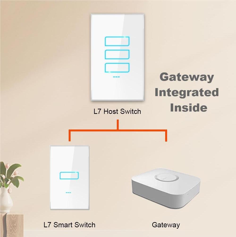 Large Button Wifi Smart Light Switch Multifunction Wall Zigbee Smart ...