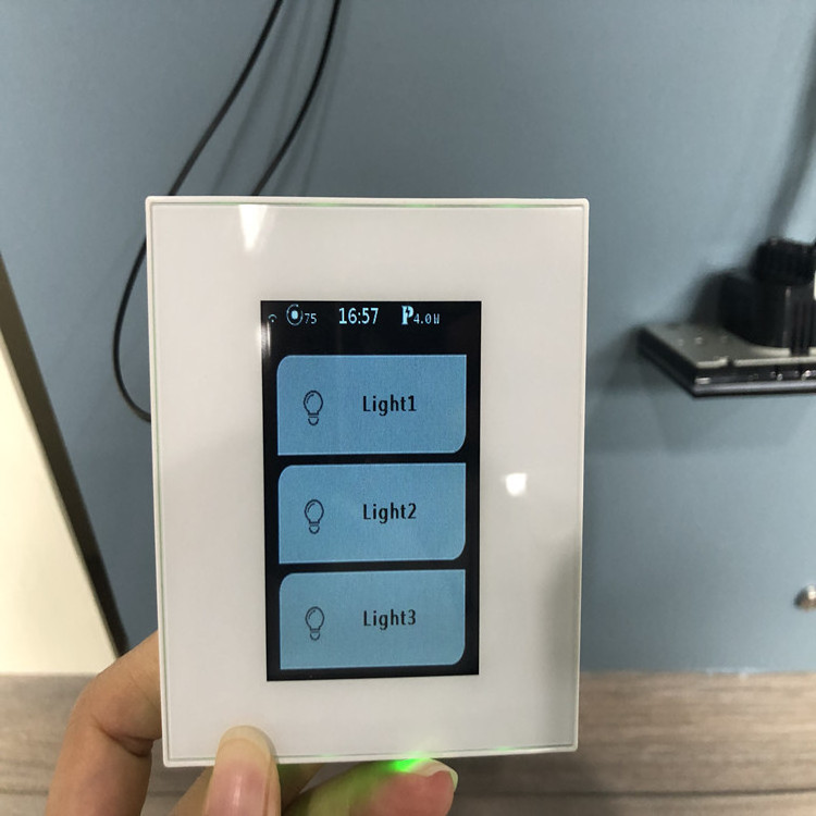 Lanbon Smart Home 5 Model in 1 LCD WIFI Lights Smart Switch with Voice Control 1/2/3 Gang Curtain Scene Switch