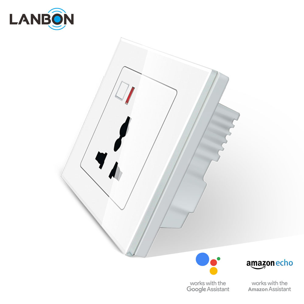 Lanbon Hot selling smart timer wall socket wifi, smart home outlet plug socket wireless, remote control switches