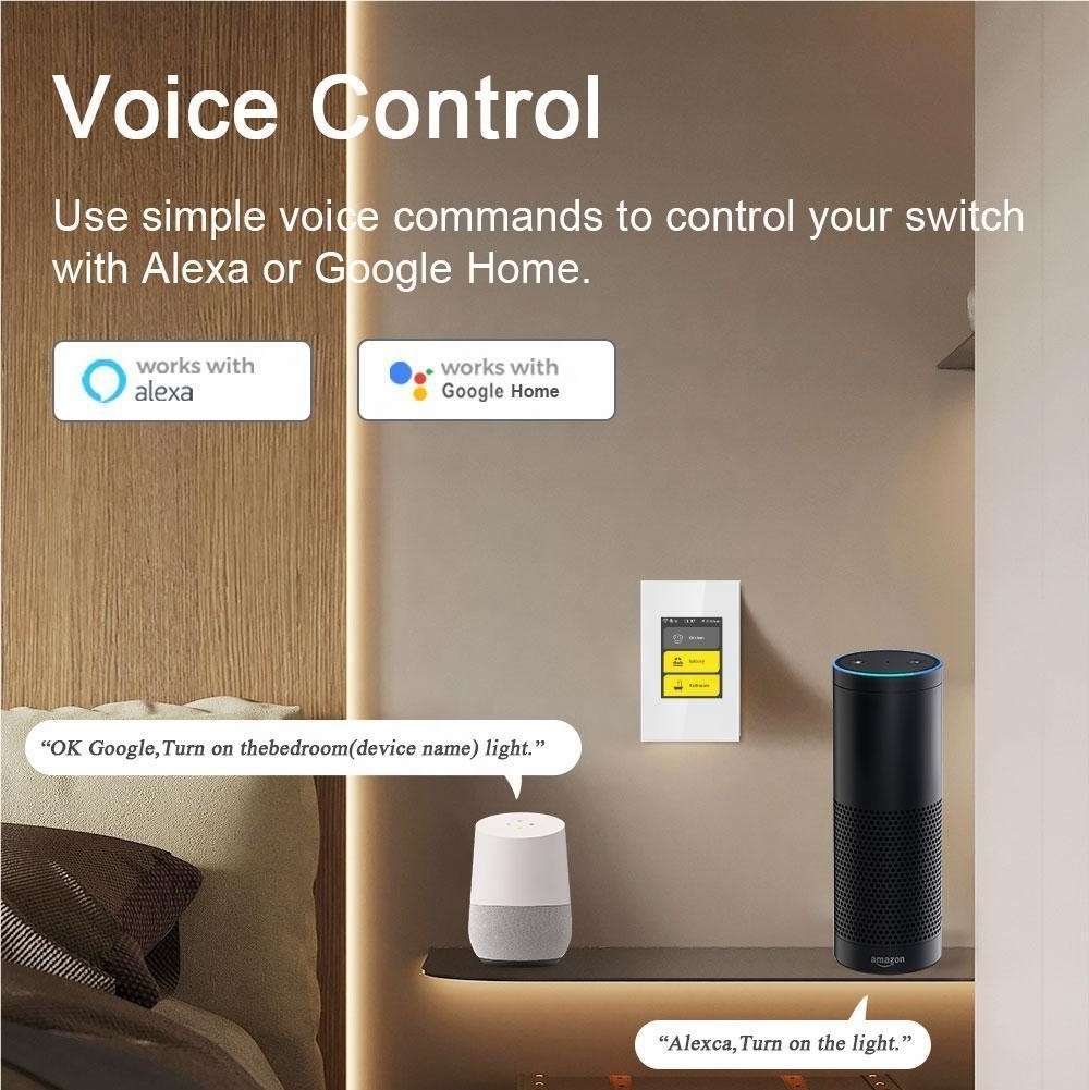 Factory price Easy Installation wifi smart switch smart home system remote control switch Work with Alexa&Google